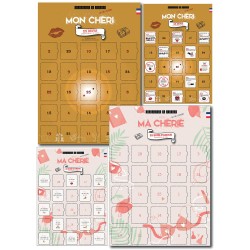 Pack 2 calendriers Couple - Ma Chéri & Mon chéri - 25 défis