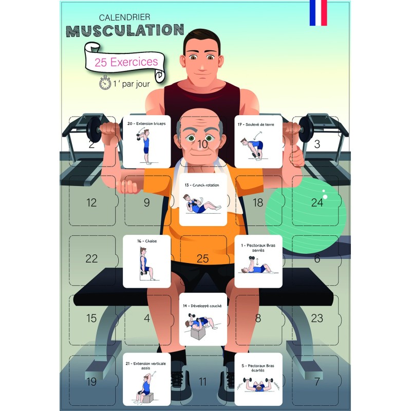 Calendrier 25 jours Musculation | 25 Exercices